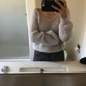 NWOT Pacsun lavender grey fuzzy sweater